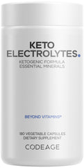 Codeage Keto Electrolytes bottle front view for keto hydration and mineral balance