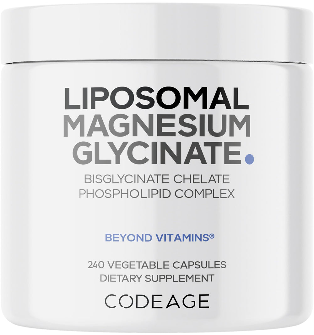 Codeage Liposomal Magnesium Glycinate bottle label 240 ct