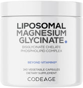 Codeage Liposomal Magnesium Glycinate bottle label 240 ct