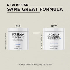 Graphic showing 350 mg magnesium bisglycinate and magnesium oxide per serving