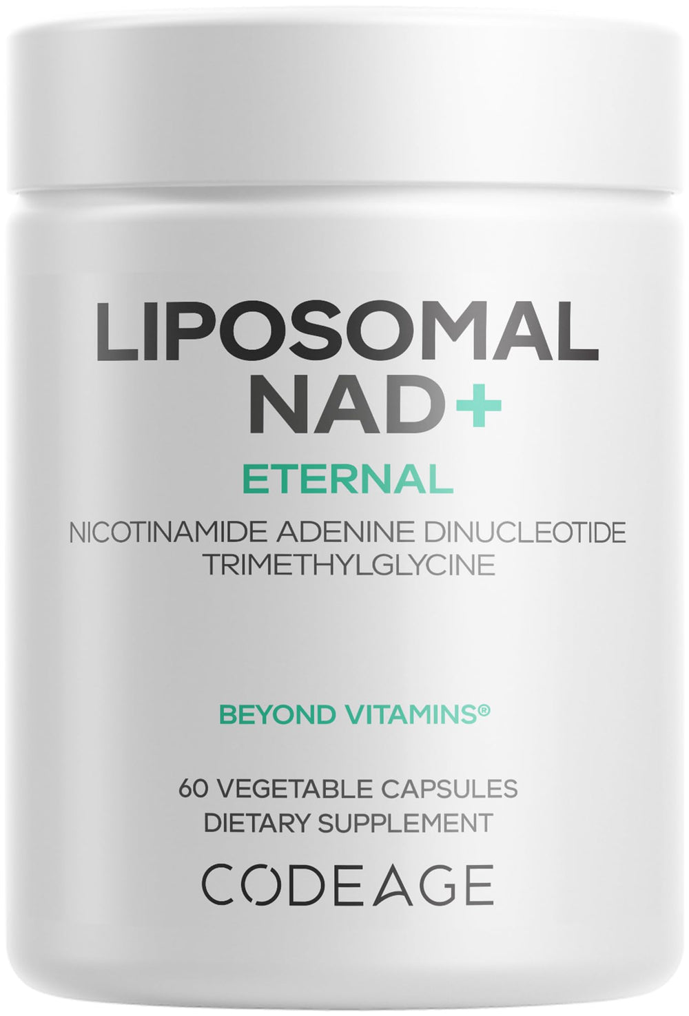 Codeage Liposomal NAD+ supplement bottle with 60 capsules