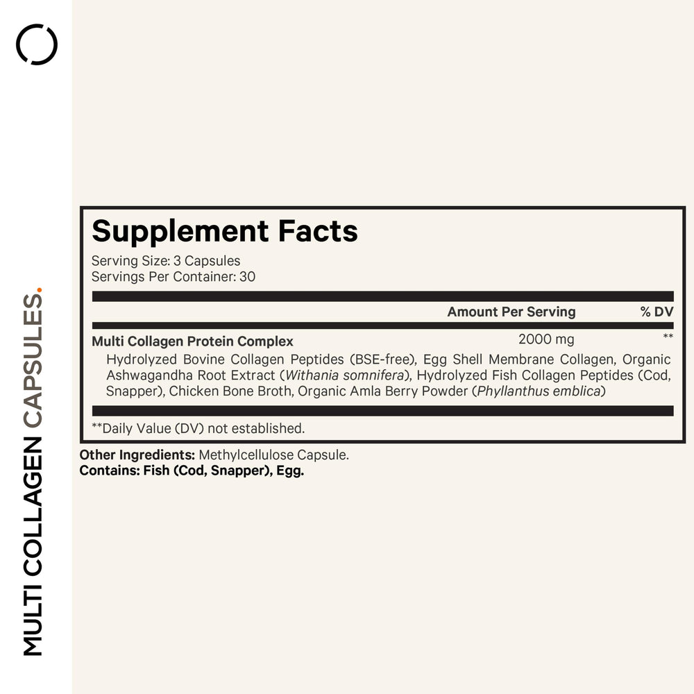 Codeage Multi Collagen Capsules bottle side view