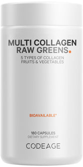 Codeage Multi Collagen Raw Greens bottle front view