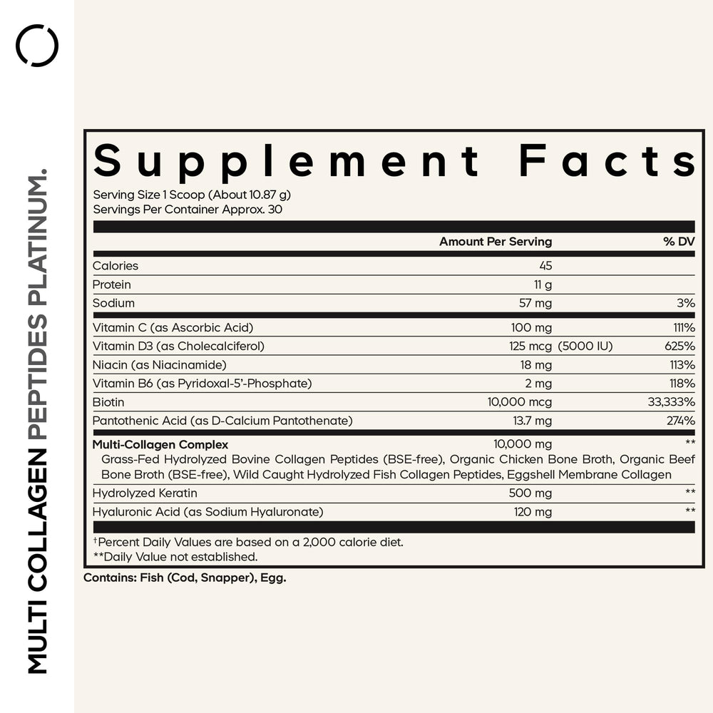 Unflavored collagen powder ready to mix into beverages