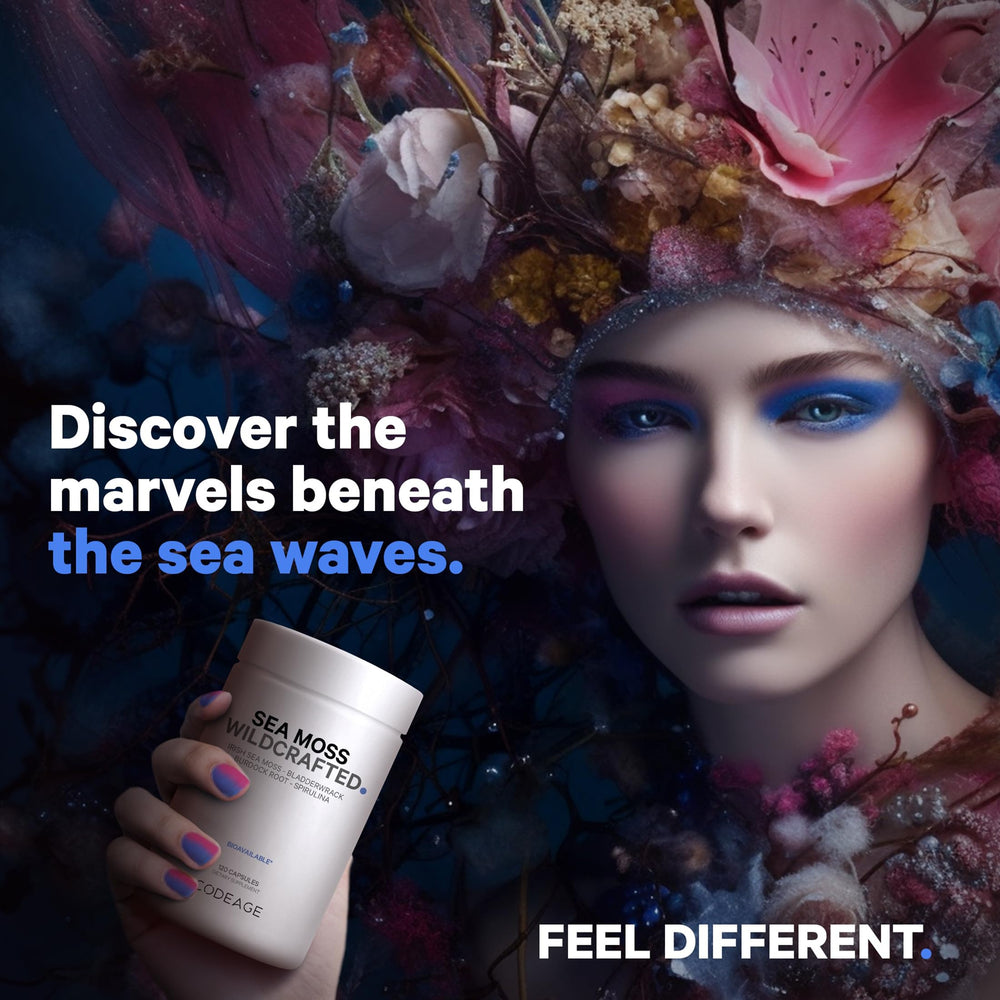 Organic peppermint oil in sea moss capsules