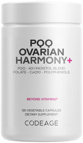 Codeage PQQ Ovarian Harmony+ bottle – front view