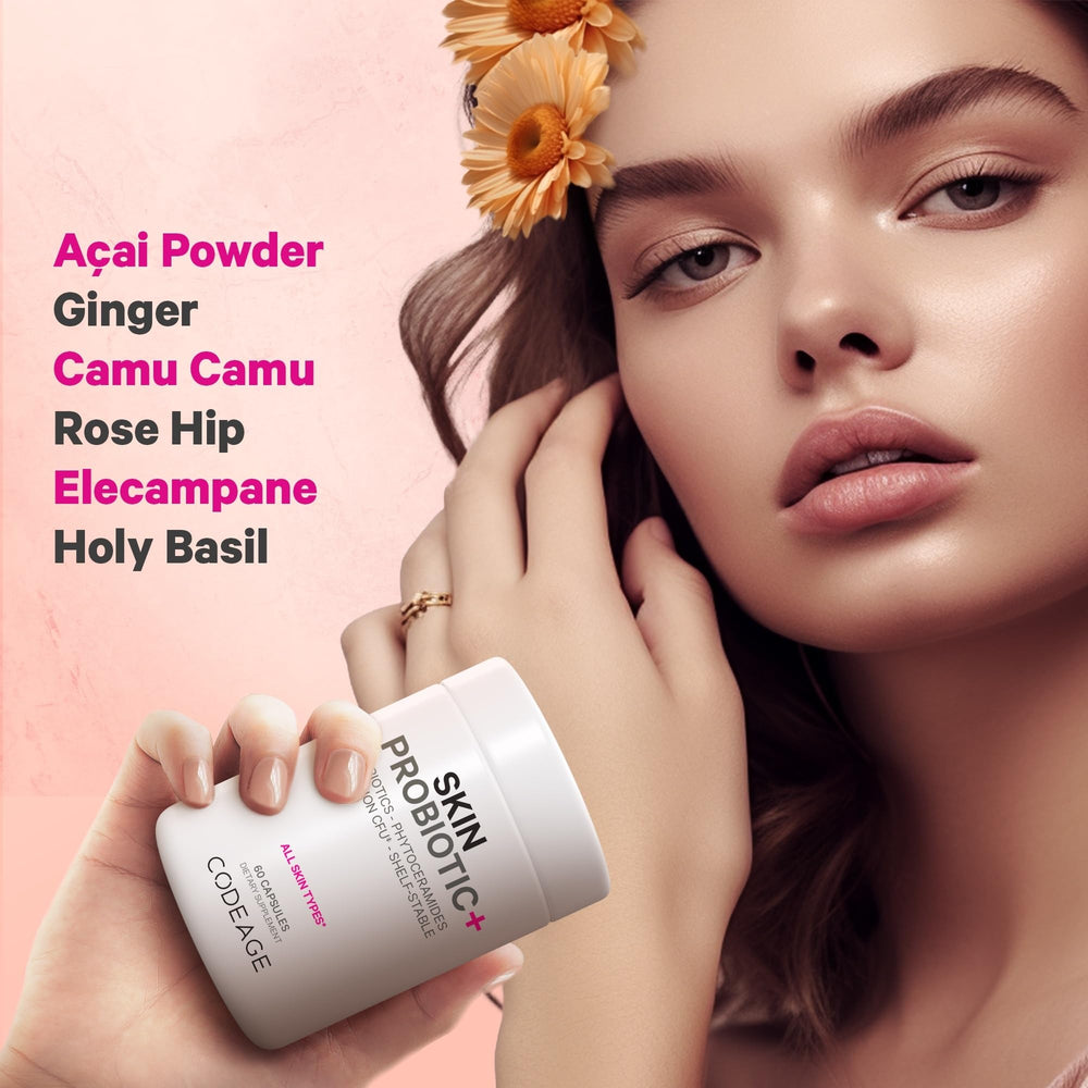 Ayurvedic botanicals: açai, ginger, rose hip, and triphala