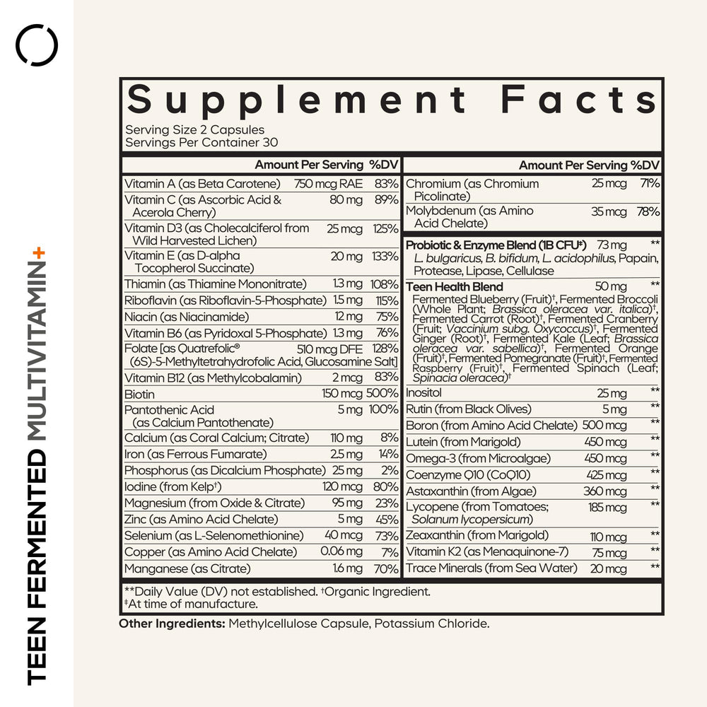 Codeage Teen Multivitamin bottle with label