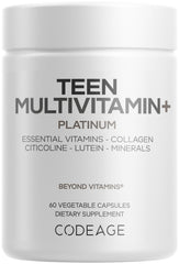 Codeage Teen Multivitamin+ Platinum bottle with capsules