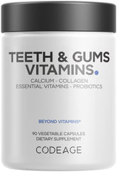 Codeage Teeth & Gums Vitamins + Oral Probiotics bottle with 90 capsules