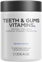 Codeage Teeth & Gums Vitamins + Oral Probiotics bottle with 90 capsules