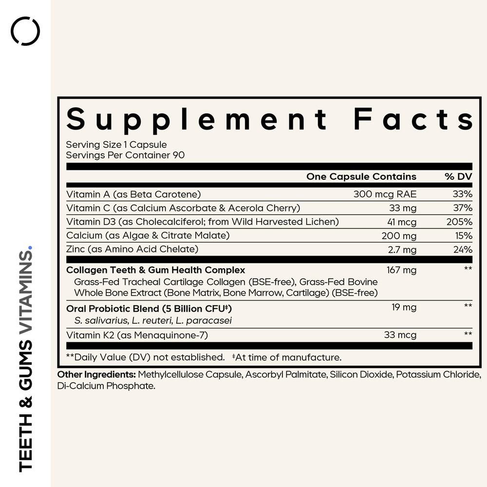 Close-up of product label showing ingredients