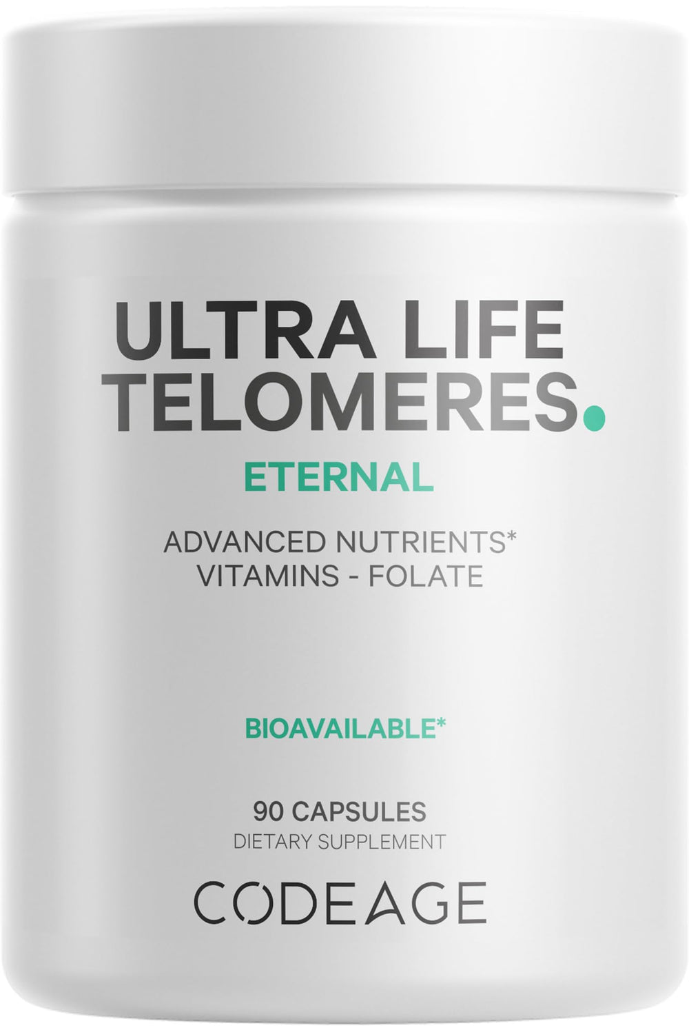 Codeage Ultra Life Telomeres bottle and packaging