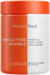 Codeage Instantfood Whole Food Vitamin C blend with acerola cherry, camu camu, amla berry, and rose hips.