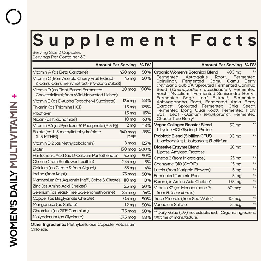 Fermented vitamins and minerals capsules close-up