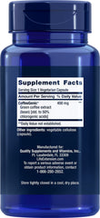 Label showing 50% chlorogenic acid standardization