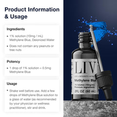 Illustration showing cognitive support benefits of methylene blue.