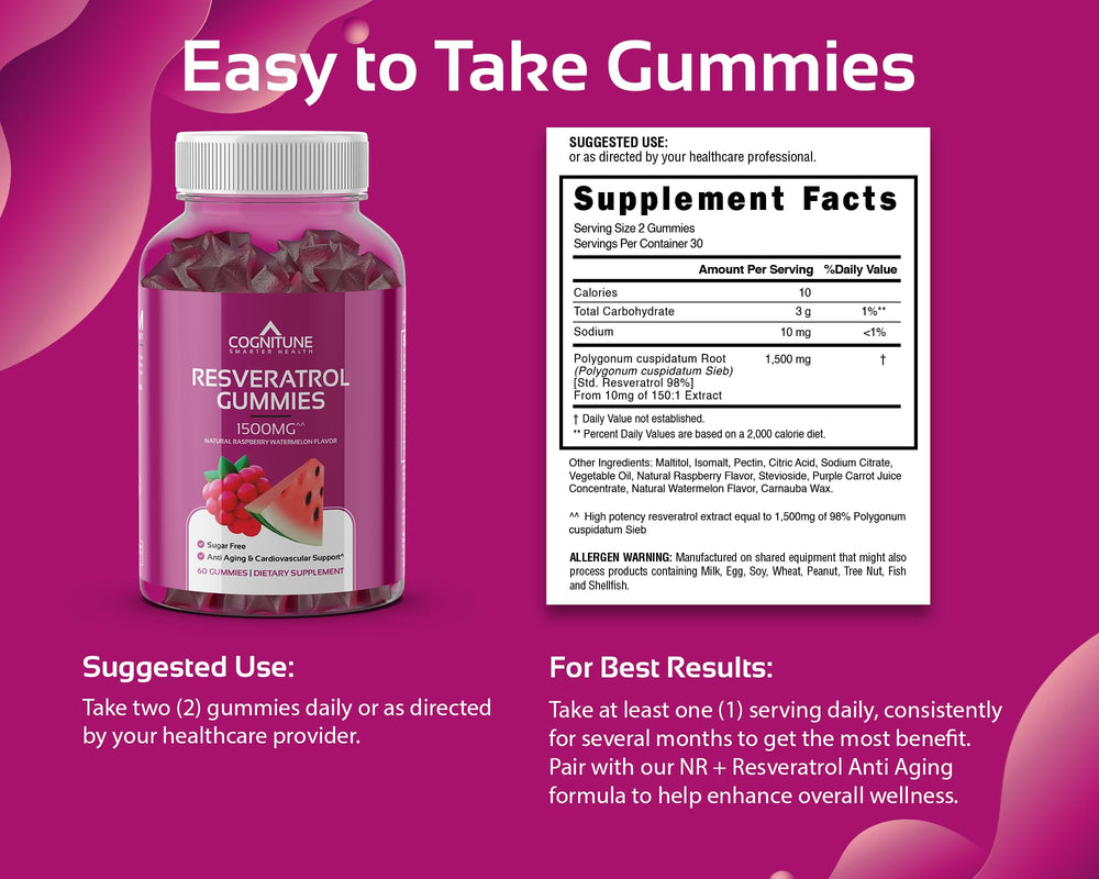 Illustration of heart health with CogniTune gummies