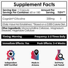 Close-up of Cognizin Citicoline capsules