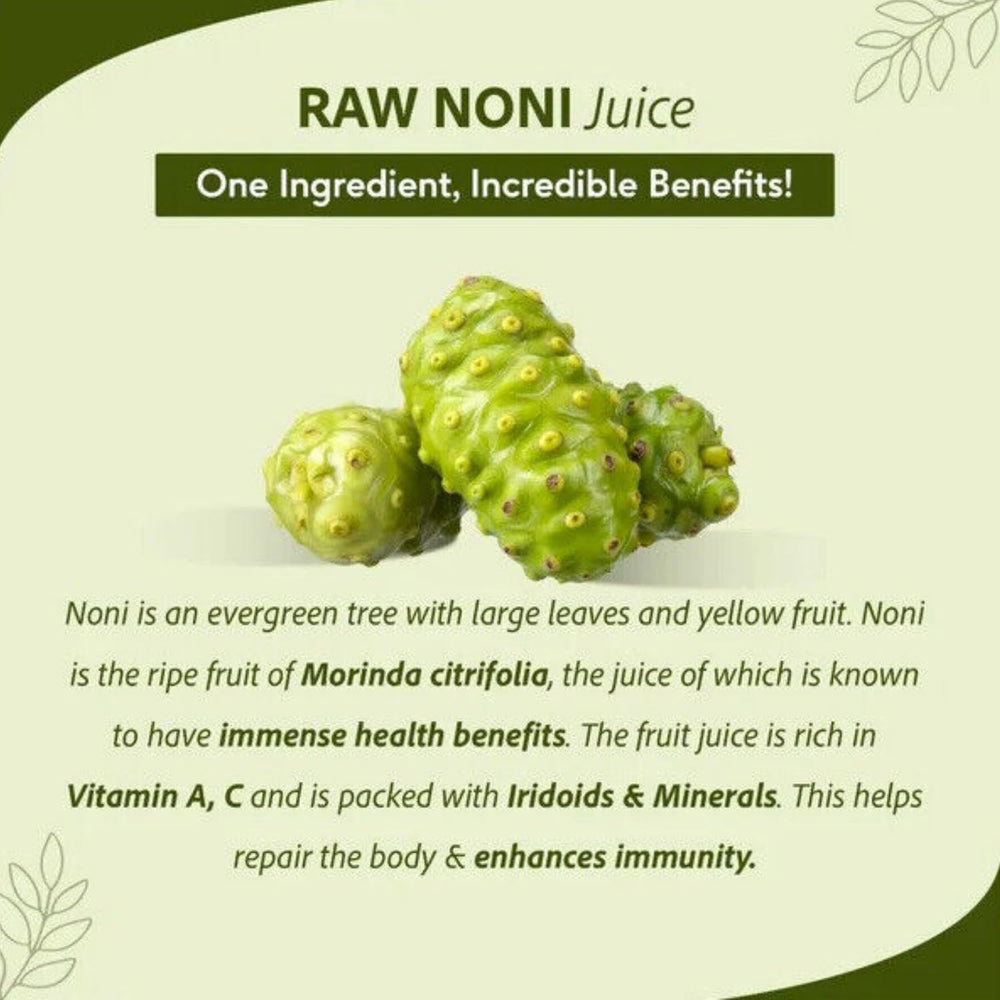 Cold-pressed processing illustration of Noni juice