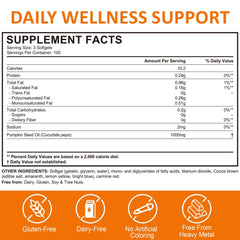 Close-up of cold-pressed pumpkin seed oil capsules