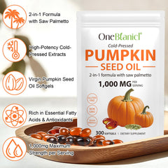 Graphic showing cold pressed pumpkin seed oil nutrients and phytosterols