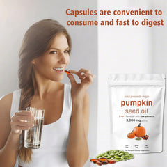 Cold-pressed virgin pumpkin seed oil illustration