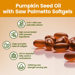 Cold-pressed pumpkin seed oil illustration