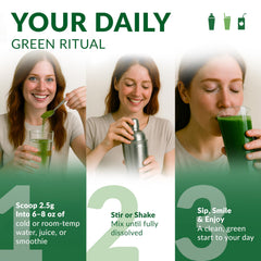 Cold-processed wheat grass powder texture