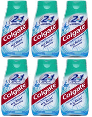 Colgate 2-in-1 Whitening Toothpaste & Mouthwash Icy Blast 6-pack display
