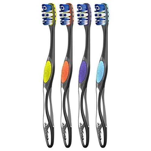 Adult Colgate 360 toothbrushes ready for use in a 4-pack