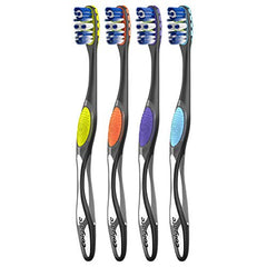 Adult Colgate 360 toothbrushes ready for use in a 4-pack