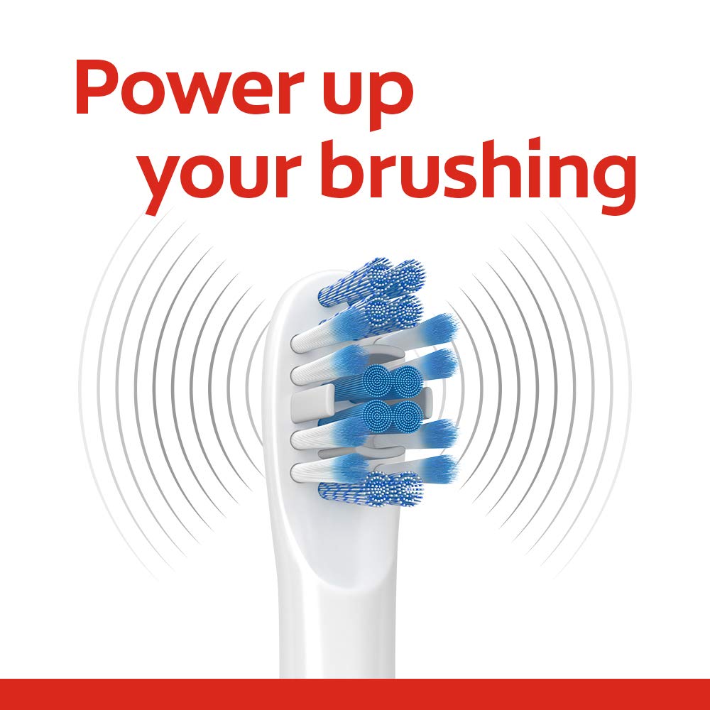 Close-up of replaceable brush head with spiral bristles