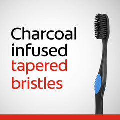 Charcoal-infused bristles on Colgate 360 Toothbrush