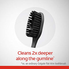 Side view showing tapered soft bristles designed for hard-to-reach areas