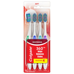 Cheek and tongue cleaner on Colgate 360 Optic White Soft toothbrush