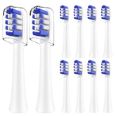 Replacement toothbrush heads compatible with Colgate 360 Deep Clean – 10 pack, white