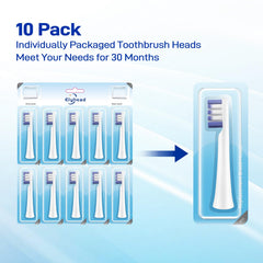Gentle cleaning bristles designed to protect teeth and gums