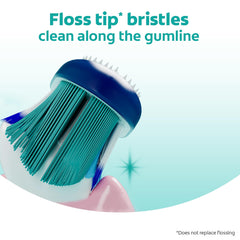 Cheek and tongue cleaner on Colgate 360 toothbrush