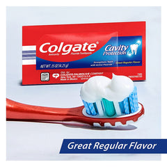 Travel-friendly single-use foil-pack toothpaste for Colgate Anticavity Paste 2oz