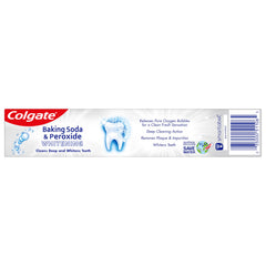 Whitening action showing oxygen bubbles from baking soda and peroxide