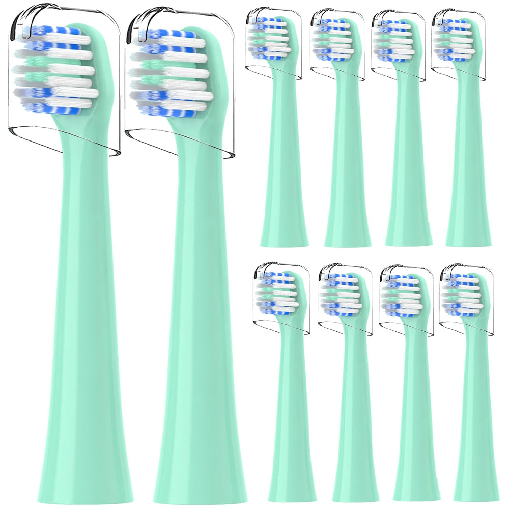 Colgate Hum replacement brush heads green 6-pack — front view