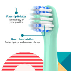Twist-on replacement heads attaching to Colgate Hum toothbrush