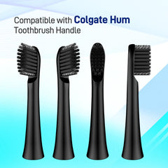 Replacement toothbrush head compatible with Colgate Hum Smart Battery, front view