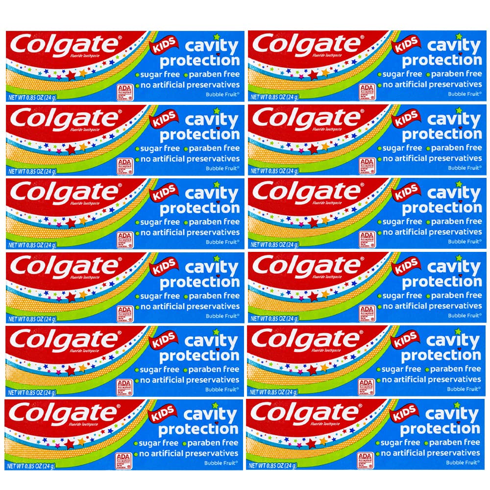 Colgate Kids Bubble Fruit Toothpaste 12-pack – front view