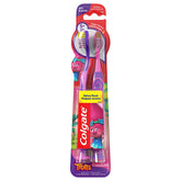 Colgate Kids Trolls Extra Soft Toothbrush 4-pack with suction cup upright storage