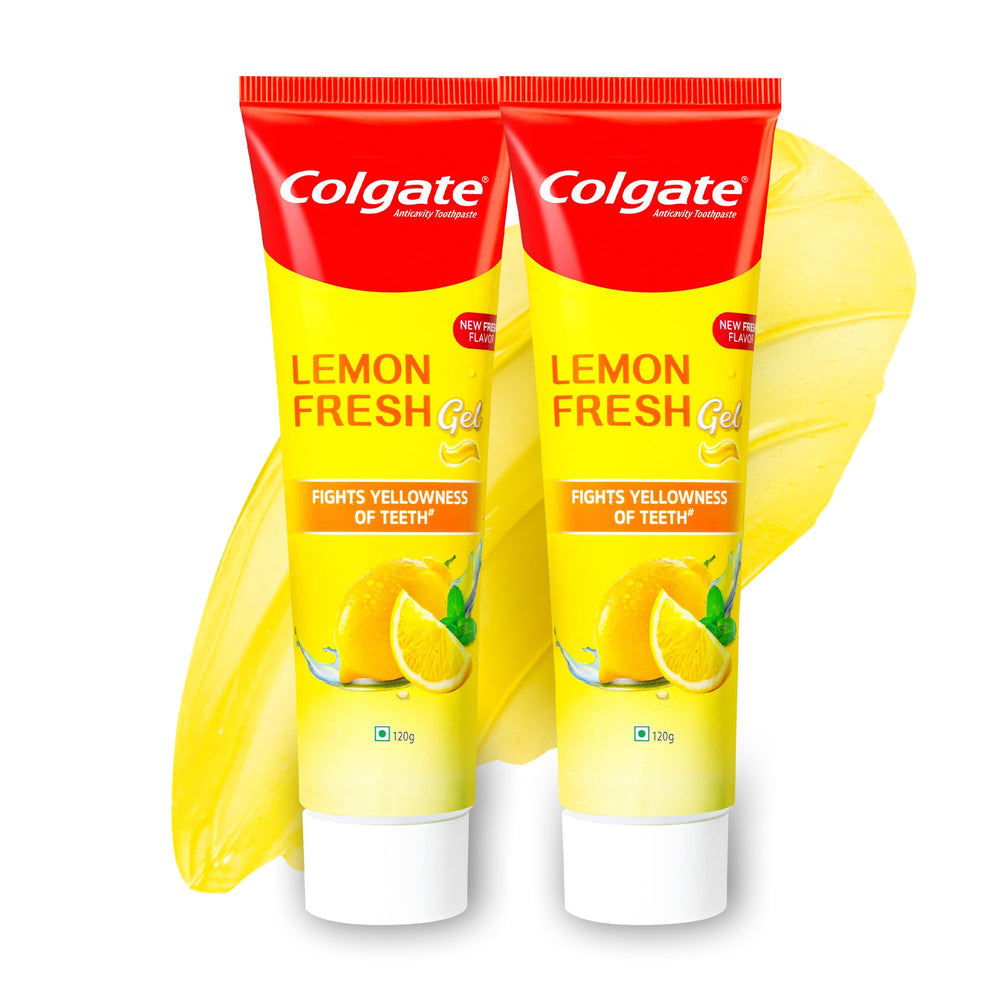 Colgate Lemon Fresh Gel Toothpaste packaging pack shot