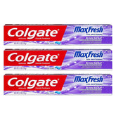 Colgate Max Fresh KnockOut Gel Toothpaste 2.5 oz – front view (pack of 3)