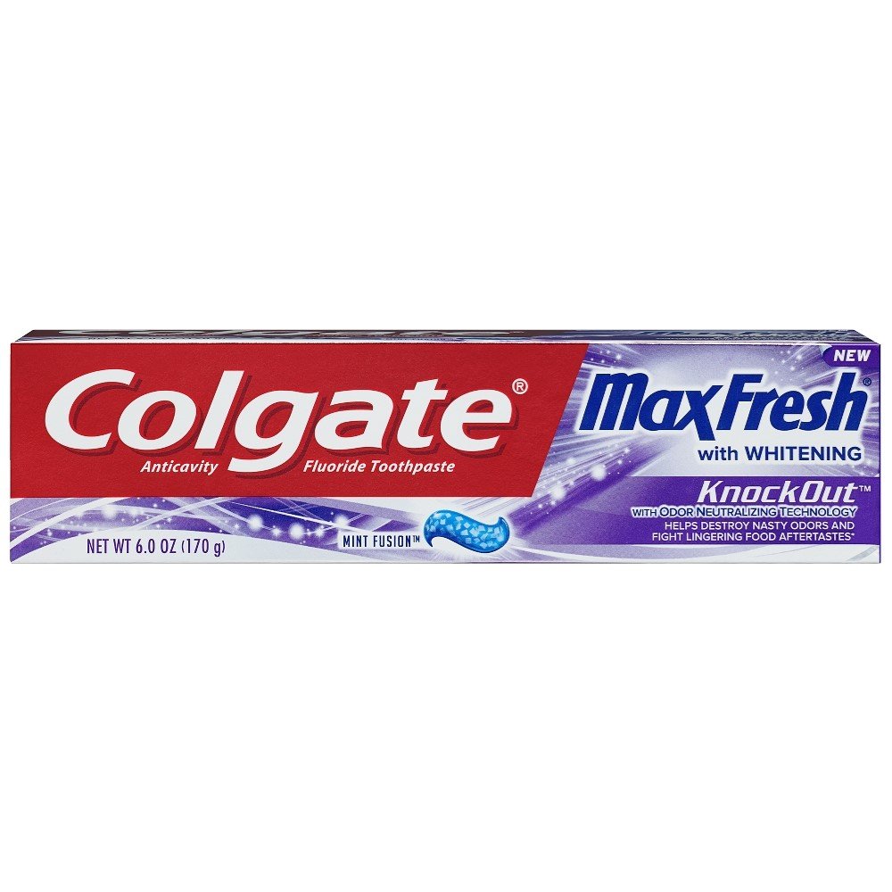 Colgate Max Fresh KnockOut Toothpaste 6 oz 4-Pack Pack Shot
