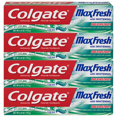 Colgate Max Fresh Toothpaste with Breath Strips – Clean Mint, 6 oz tube, 4-pack – product image 1